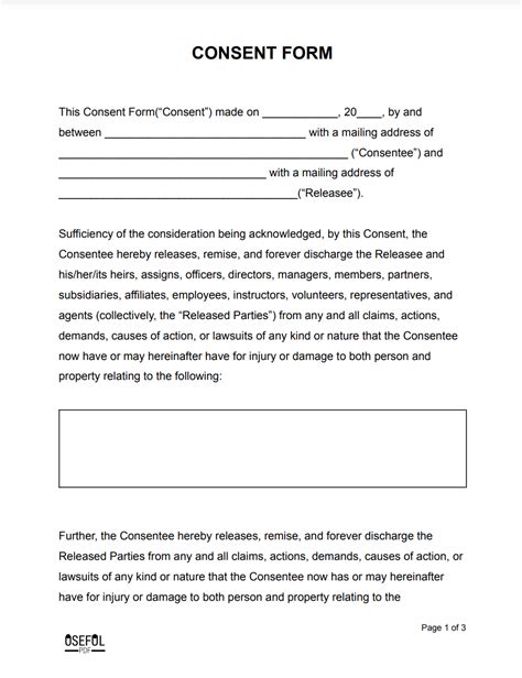 25 Free Consent Form Templates And Samples