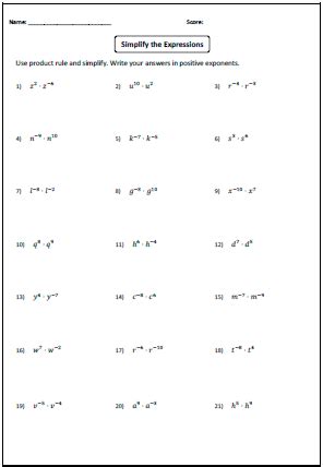 7th Grade Exponents Worksheets - Thekidsworksheet