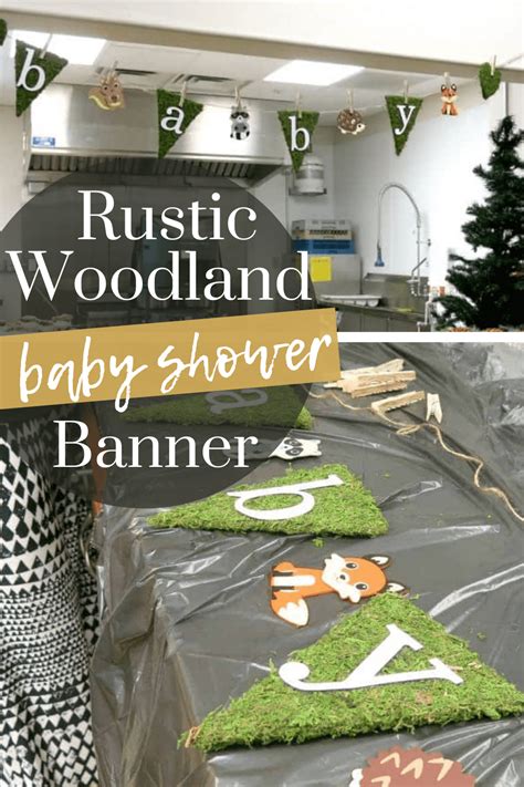 Baby Shower Banner With Moss Making Manzanita