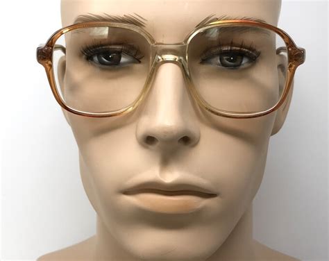 vintage specsavers paddy eyeglasses glasses frame clear amber etsy uk