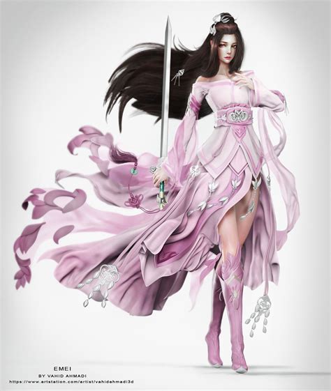 Emei Vahid Ahmadi Warrior Woman Fantasy Art Women Female Warrior Costume