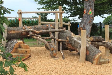 Log Natural Climbing Playground 1000 Natural Playground Backyard