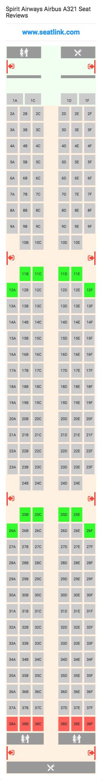 Spirit Airlines Flight Seating Chart