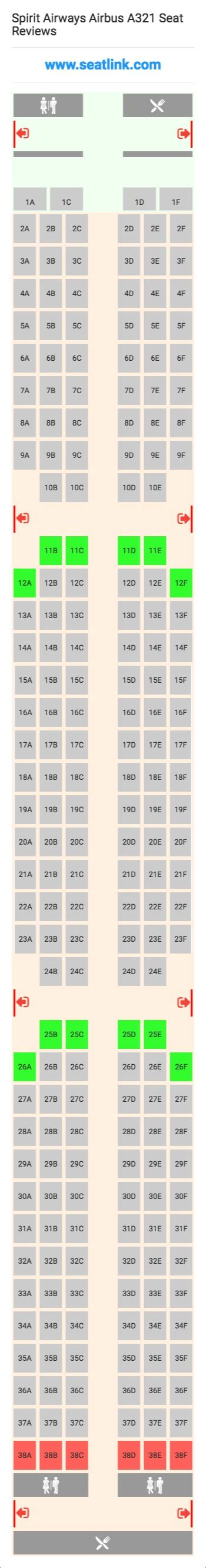 Spirit airlines refers to their economy class as deluxe leather seats. Spirit Airways Airbus A321 Seating Chart - Updated June ...
