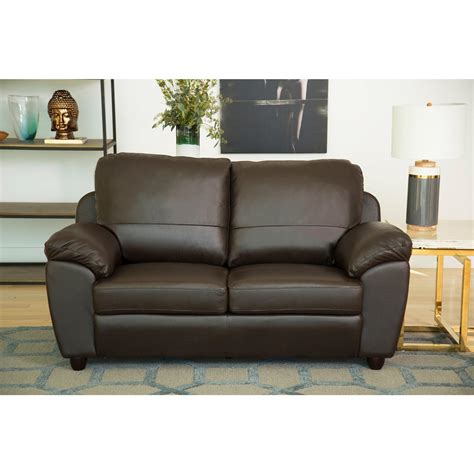 Rent To Own Abbyson Living Sedona Top Grain Leather Loveseat At Aarons