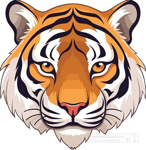 Tiger Clipart Tiger Face With Yellow Eyes