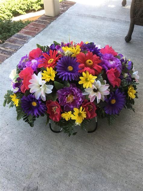 Cemetery Flowersmemorial Flowerscemetery Saddleflowers For Etsy