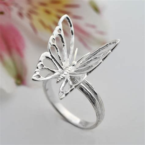Sterling Silver Butterfly Ring By Martha Jackson Sterling Silver