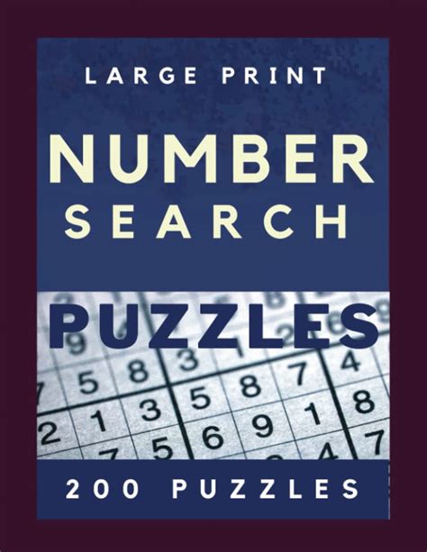 Number Search Puzzle Book 200 Puzzles Large Print Never Run Out Of