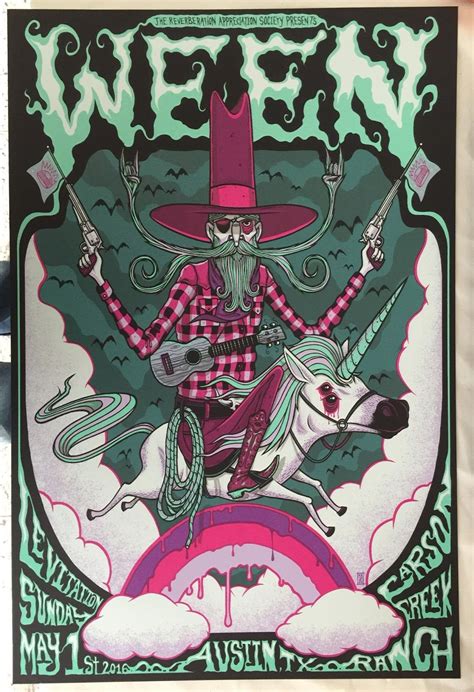 Ween Jim Mazza Levitation Fest Austin Poster Release Gig Posters Band