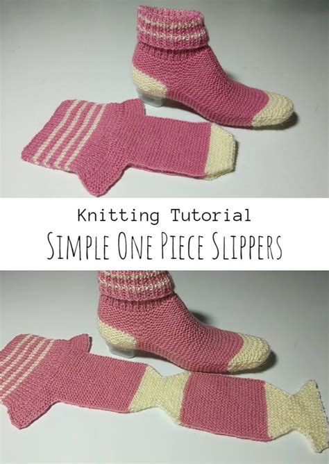 Knit Simple One Piece Slippers