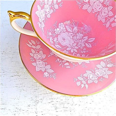 Vintage Aynsley Pink And White Floral Rose Tea By Twolittleowls Pink Tea Cups Rose Tea Cup My