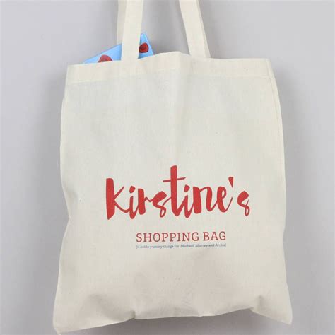 Personalised Shopping Tote Bag Shopping Tote Bag Personalized Tote