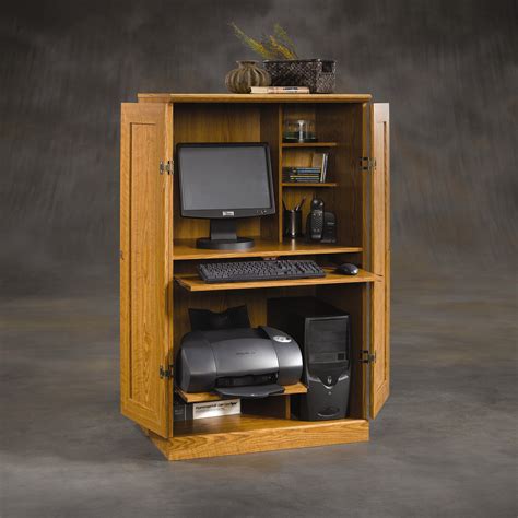Space Saver Wood Computer Cabinet Armoire Desk Home Office Furniture