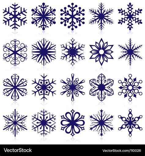 Snowflake Shapes Royalty Free Vector Image Vectorstock