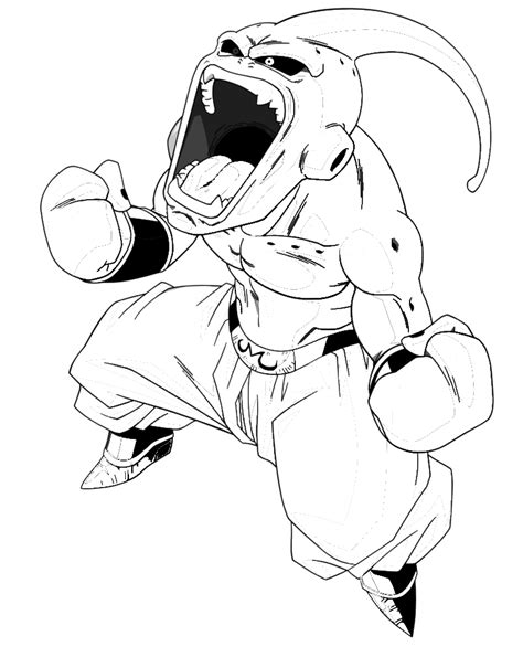 Some of the coloring page names are dragon ball z piccolo coloring super coloring, dragon ball z coloring bardock at getdrawings, dragon ball z majin buu coloring dragon ball z, desenhos do dragon ball z para colorir, dragon ball z coloring bardock at getdrawings, blackpink colouring, security dbz. Majin Buu Kid Lineart by KYUBY777 on DeviantArt