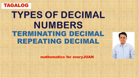 Types Of Decimal Numbers Terminating Decimal And Repeating Decimal