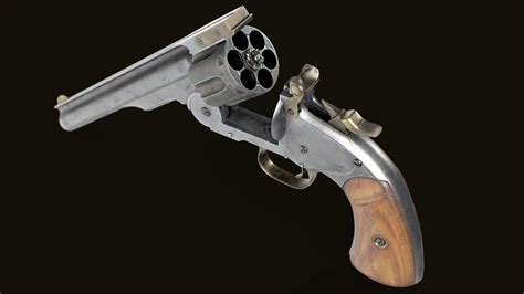 3d Model Schofield Revolver Vr Ar Low Poly Cgtrader