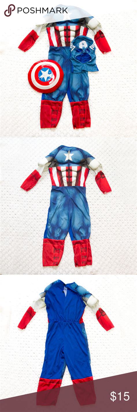 Boys Captain America Costume Size 4 6 Captain America Costume