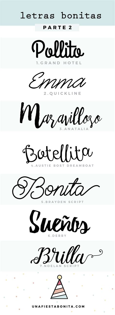 Tipos De Letras Para Invitaciones Tipos De Letras Estilos De Letras