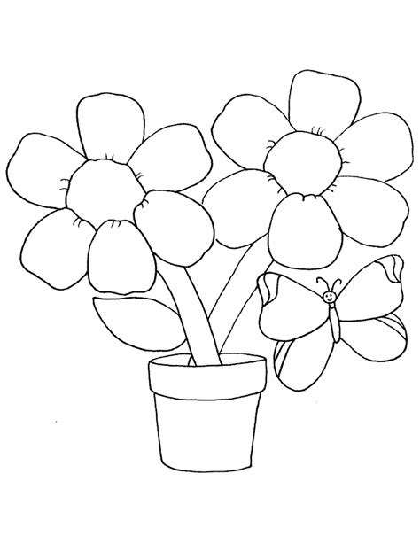 Flower Coloring Pages For Preschoolers Coloring Home