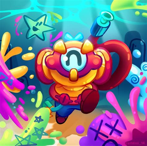 otis art brawl stars Отис Арт Бравл Старс Обои Эмодзи Картины