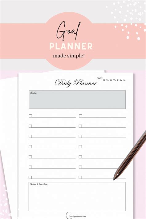 Daily Planner Goals Planner To Do List Printable Daily Etsy Daily
