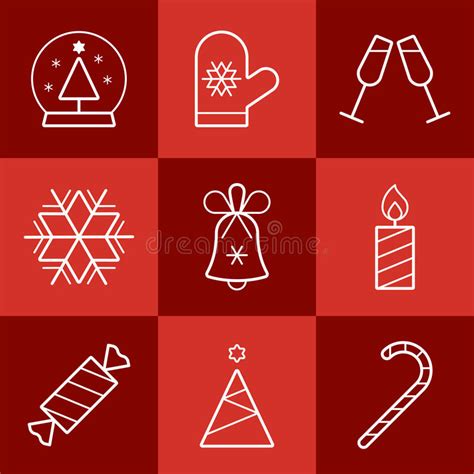 Christmas Icon Set Stock Vector Illustration Of Icon 63099316