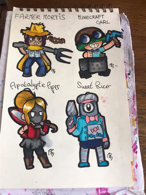 Choose new actions for every character you need to unlock. My Skin Ideas!!! | Brawl Stars Amino