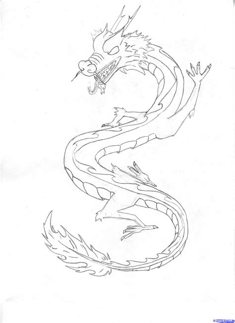 How To Draw A Chinese Sky Dragon Step By Step Dragons Draw A Dragon