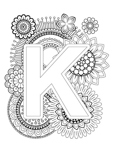 Hard Coloring Pages Letters Coloring Pages