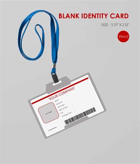 Editable Blank Id Card Template