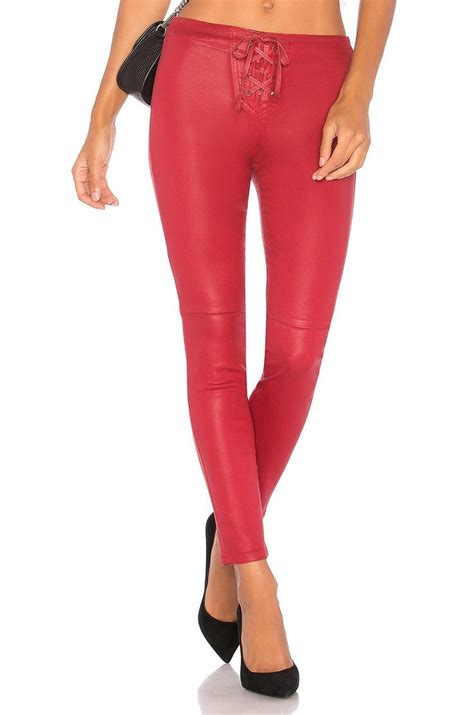 Joe S Jeans Lace Up Front Jean In Red Coated Revolve