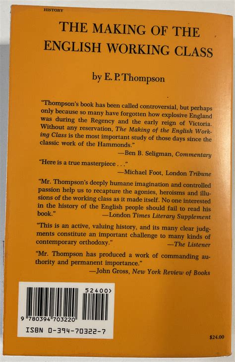 the making of the english working class by e p thompson 1966 trade paperback 9780394703220