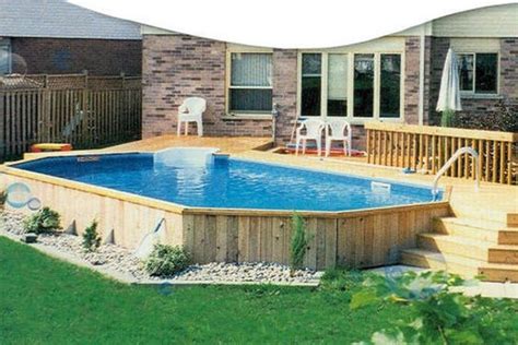 The above ground pool rectangular is a perfect refreshing pool during hot days in this best rectangle above ground swimming pools set is easy to maintain and has a ground cloth, debris cover, ladder, instruction dvd and a krystal. 50 Above Ground Pool Ideas of 2019 Trends (A Guide to ...