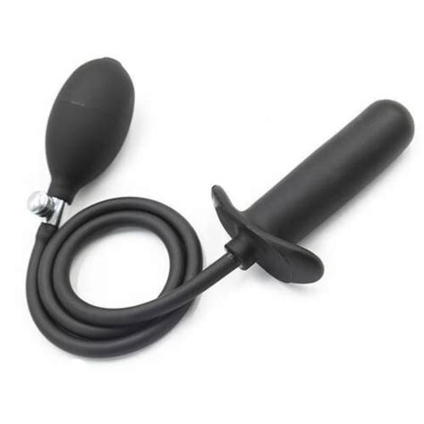 Inflatable Dildo Pump Cock Anal Butt Plug Expandable Penis Sex Toys For