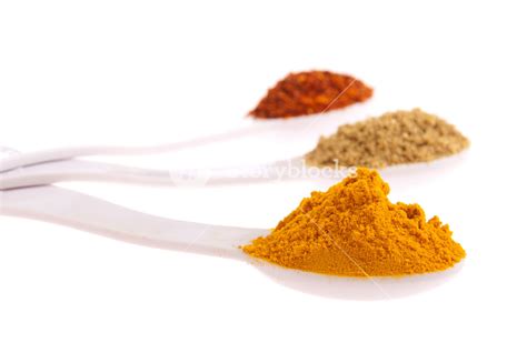 Indian Spices In Spoons Royalty Free Stock Image Storyblocks
