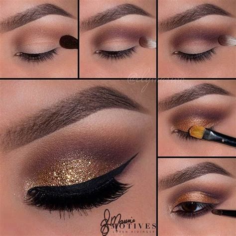 21 Glamorous Smokey Eye Tutorials Stayglam Gold Eye Makeup Tutorial