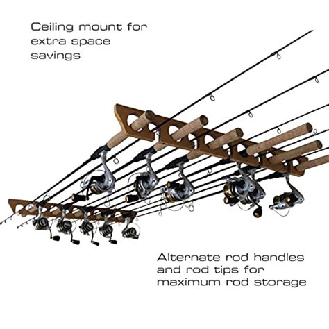 Rush Creek Creations 3 In 1 11 Fishing Rod Storage Wallceiling Mount