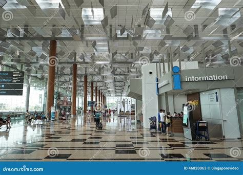 Interior Of Singapore Changi Airport Editorial Stock Photo Image Of