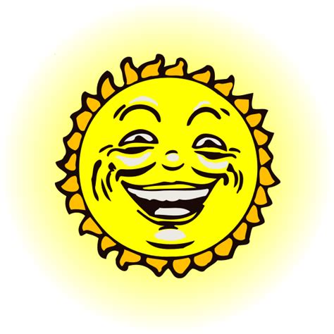 Yellow Smiling Sun Sun With Face Transparent Clipart Full Size