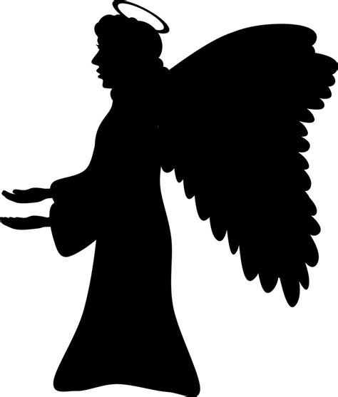 Angels Silhouette By Barnheartowl The Black Silhouette Of An Angel