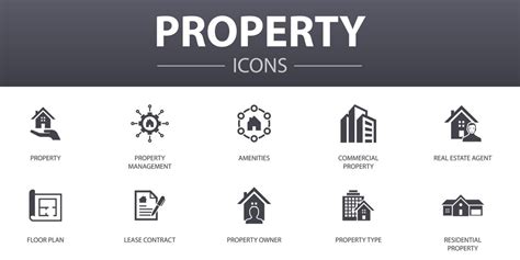 Premium Vector Property Simple Concept Icons Set Contains Such Icons