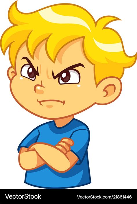 Angry Boy Expression Royalty Free Vector Image