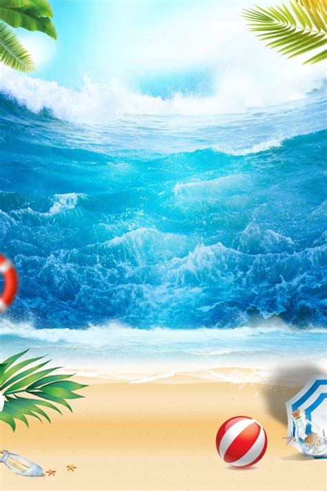 Fundo Praia De Verão Linda Praia Papel De Parede Para Download Gratuito