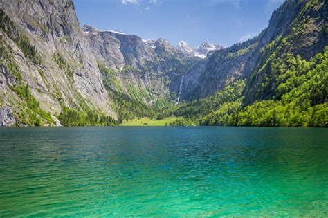 Scenic Lake Obersee In Summer Bavaria Germany Stock Photo Download