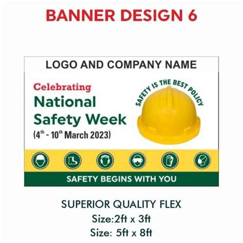 Safety Banner National Safety Week At Rs 385piece In Mumbai Id