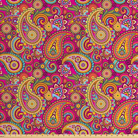 Paisley is an ornamental design which consists of curved teardrop shapes. Paisley Fabric by The Yard, Paisley Patterns Based on ...