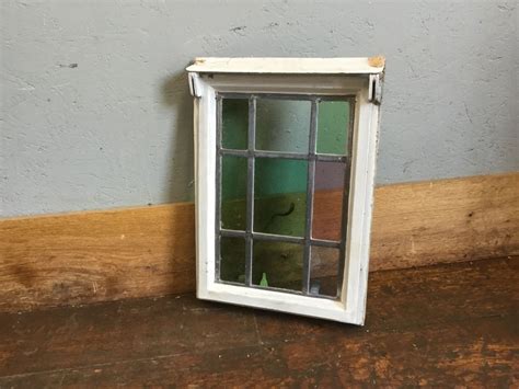 Plain Small Stain Glass Window Authentic Reclamation