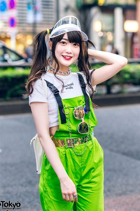 Japanese Pop Idol In Harajuku W Twin Tails Clear Visor Rose Apple